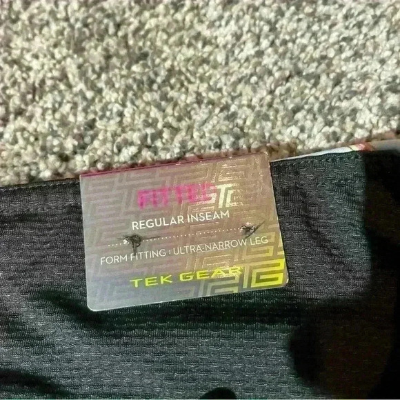 Tek Gear Womens Leggings Pants Multicolor Low Rise Drytek Stripe Yoga Athletic S - Picture 3 of 9